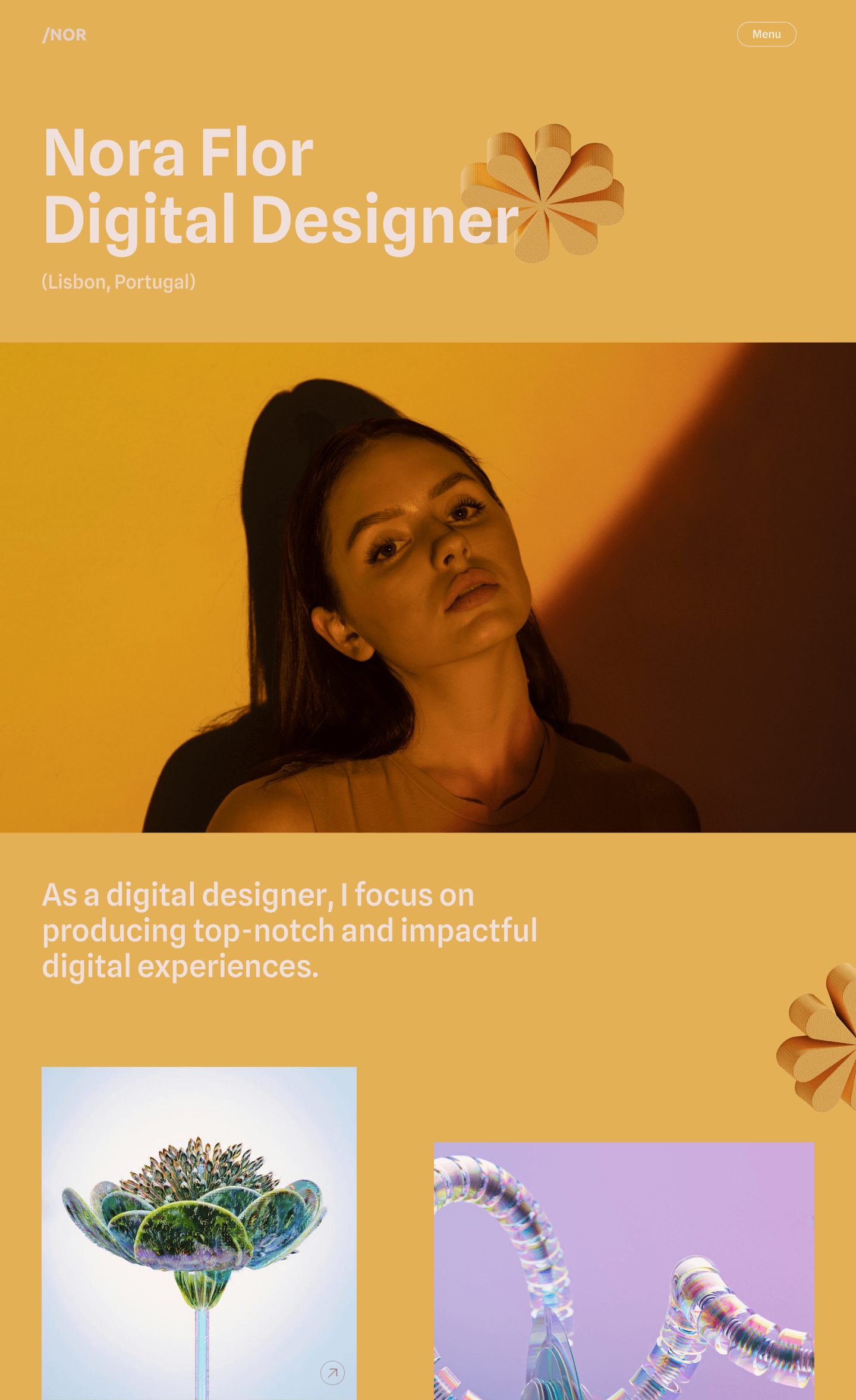 Sun is a portfolio template